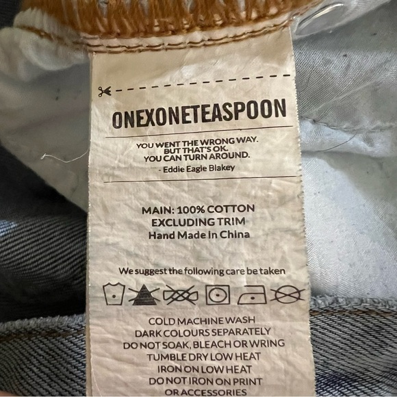 One Teaspoon Awesome Baggies Medium Rise Relaxed Legs Size 30 - Picture 13 of 13